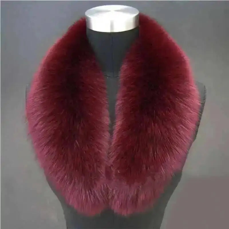 CowLost | natural-color-raccoon-fox-collar-scarf |4