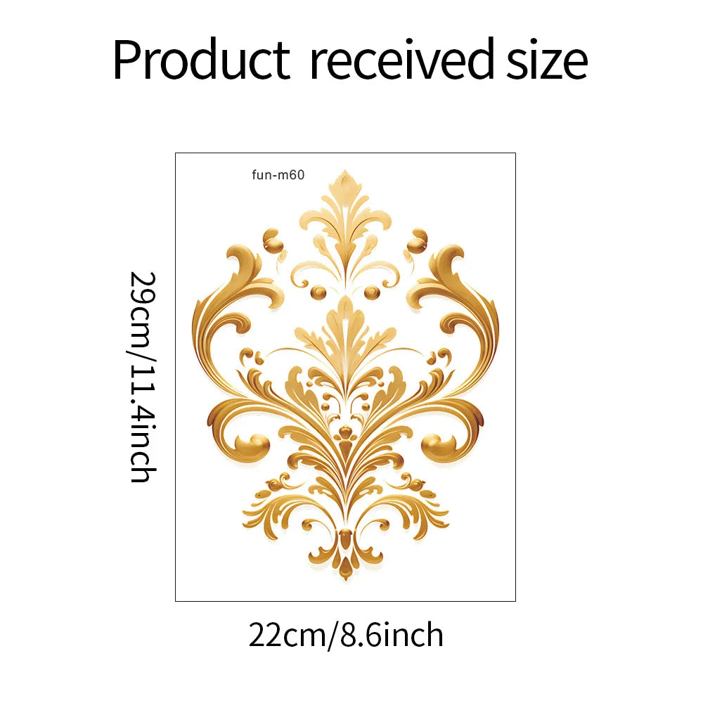 CowLost | golden-pattern-decorative-toilet-wall-sticker-for-bathroom |8