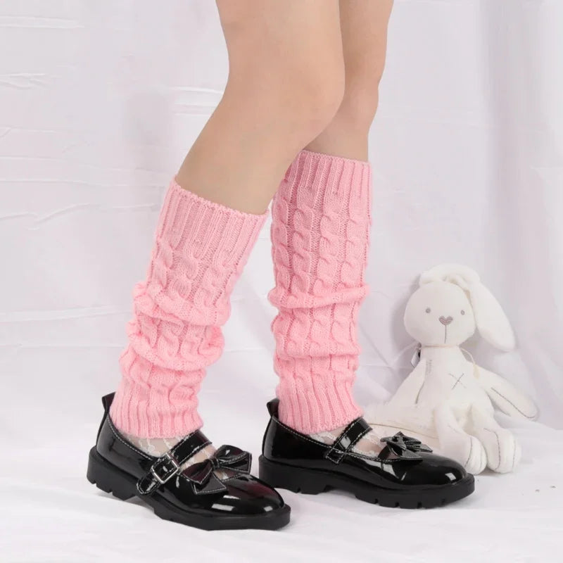 CowLost | activewear-pants-y2k-vintage-womens-long-knit-leg-warmers-socks |12