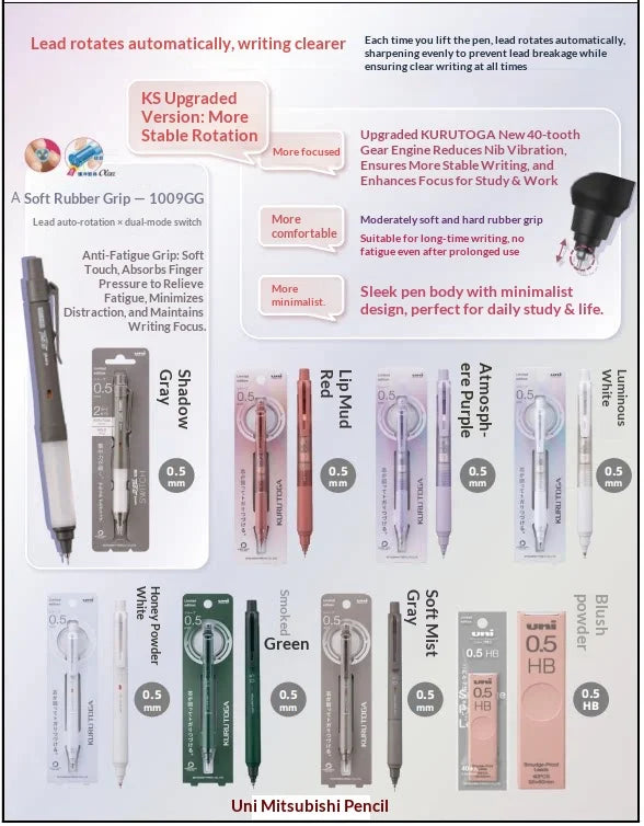 CowLost | product_id-uni-kurutoga-m5-ks-0-5mm-mechanical-pencil-with-auto-rotating-lead-for-stable-writing-and-study |12