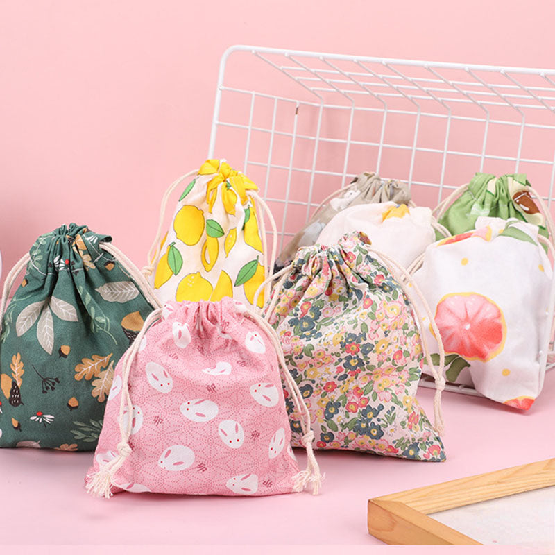 CowLost | wallets-money-clips-mini-fruit-print-drawstring-bag-for-candy-and-jewelry-organizer |7