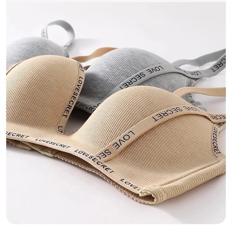 CowLost | product_id-wire-free-gathered-bra-for-small-breasts-with-adjustable-straps-and-no-steel-rings |4