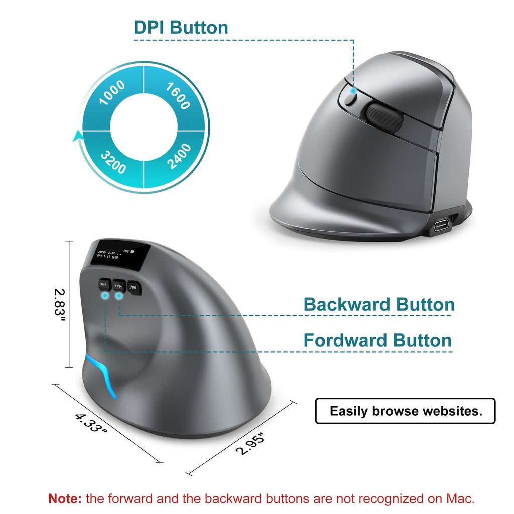 CowLost | product_id-lefon-bluetooth-wireless-vertical-ergonomic-mouse-with-oled-screen-rgb-optical-rechargeable-for-pc-and-laptop-gaming |6