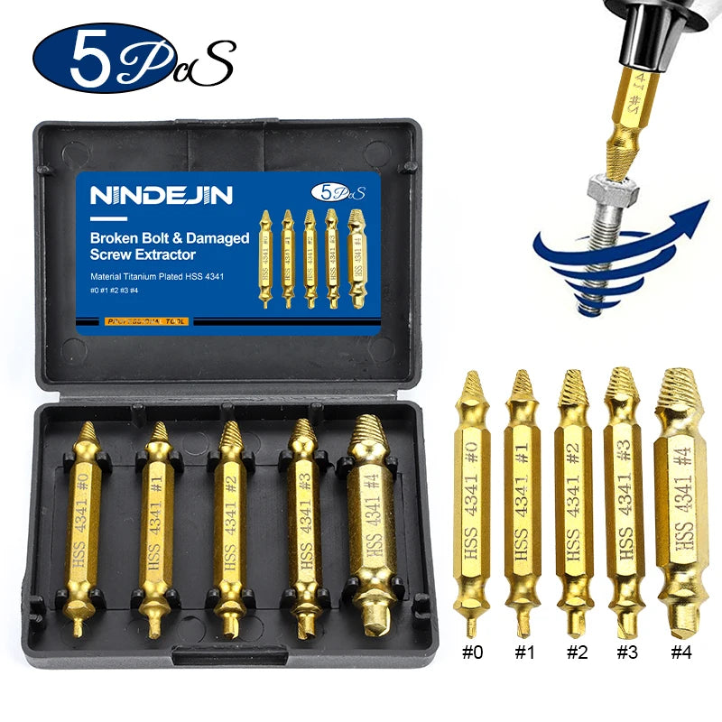 CowLost | nindejin-4-5-6pcs-damaged-screw-extractor-drill-bit-extractor |20
