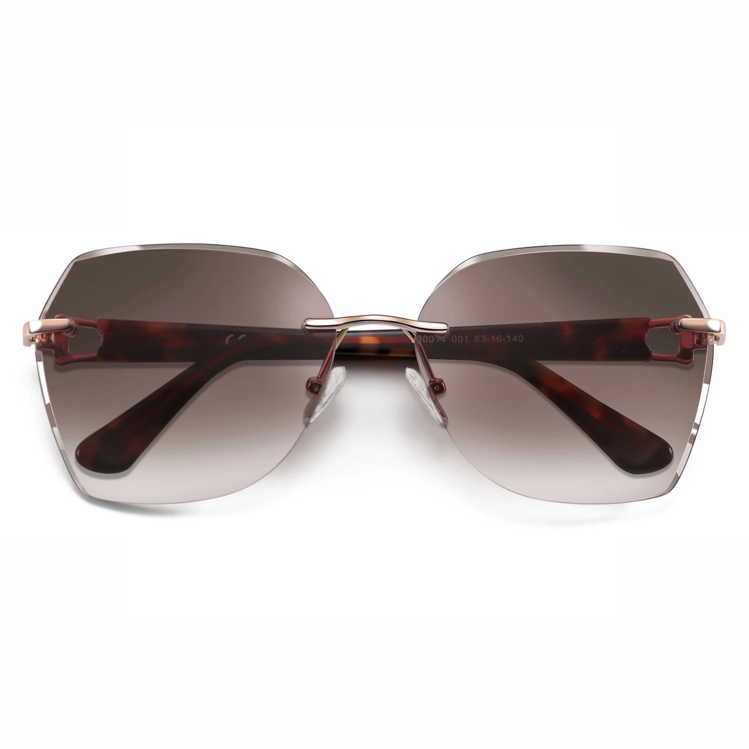 CowLost | zenottic-fashion-women-rimless-sunglasses-for-ladies-trendy-geometric-diamond-cutting-gradient-lens |20