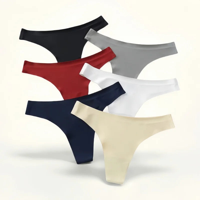 CowLost | product_id-womens-ice-silk-seamless-low-rise-thong-g-string-underwear-m-xl-solid-skin-friendly-daily-wear |2