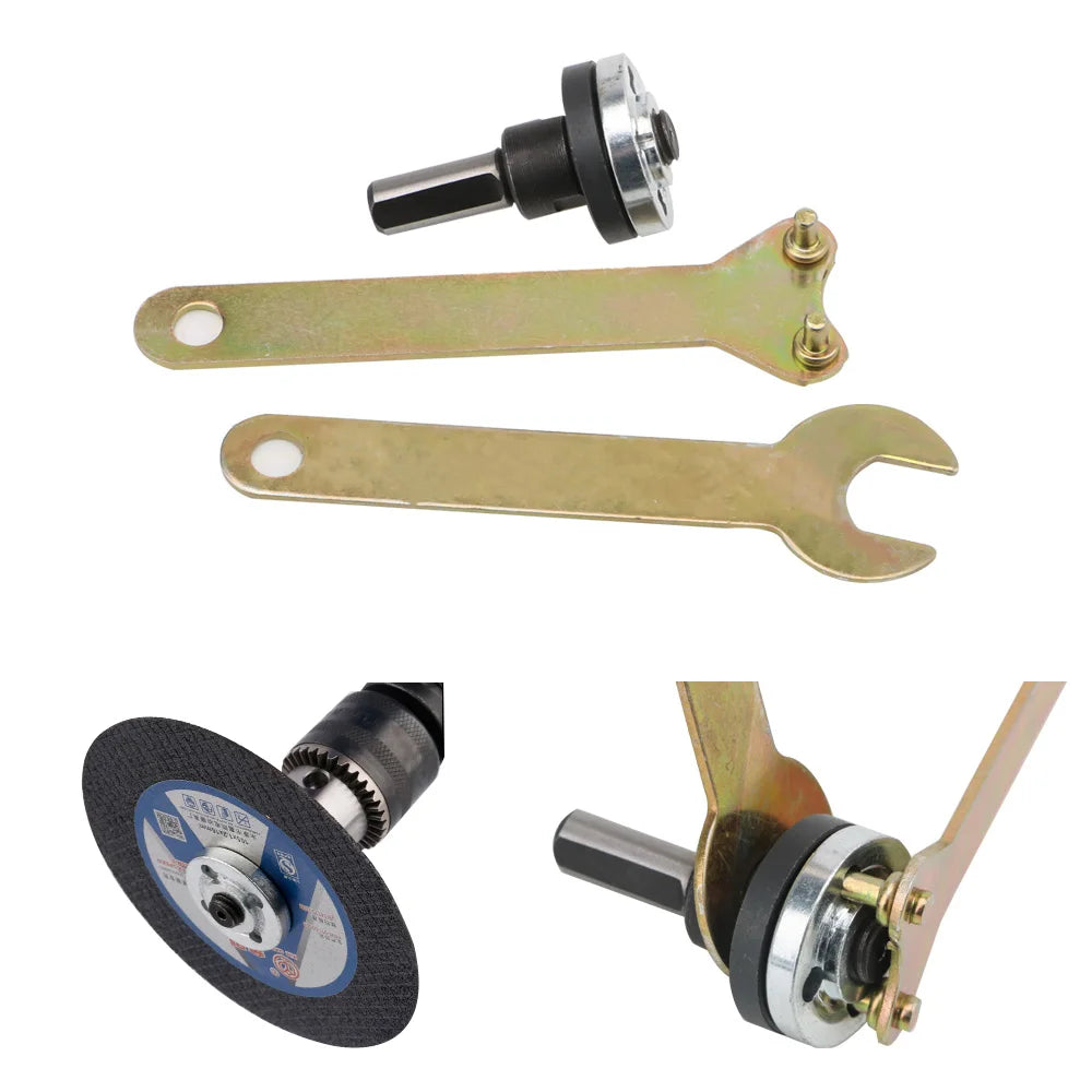 CowLost | product_id-10mm-drill-to-angle-grinder-handle-holder-adapter-for-cutting-disc-polishing-wheel-set |2