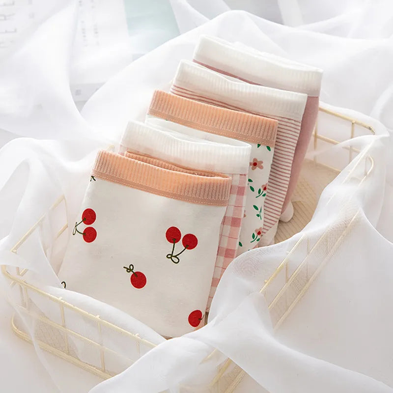 CowLost | product_id-ollymurscn-women-low-waist-cotton-briefs-cherry-print-m-xl |10