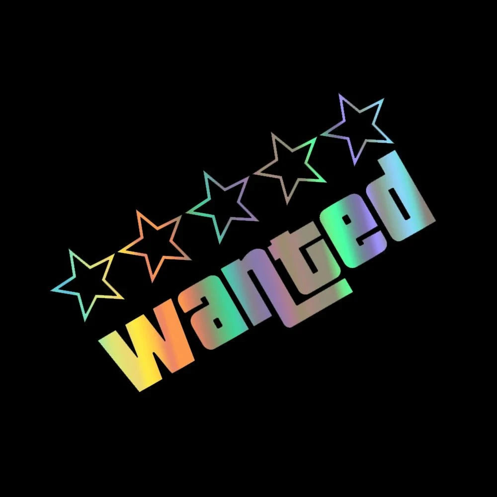 CowLost | product_id-20cm-wanted-reflective-laser-pvc-vinyl-car-sticker-decal-for-bumper-window-motorcycle-laptop-walls |3