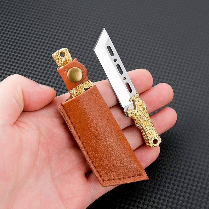 CowLost | activewear-pants-brass-dragon-head-mini-folding-knife-portable-edc-cutter |54