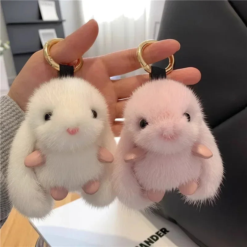 CowLost | product_id-bunny-plush-keychain-soft-fluffy-rabbit-stuffed-animal-accessory |2