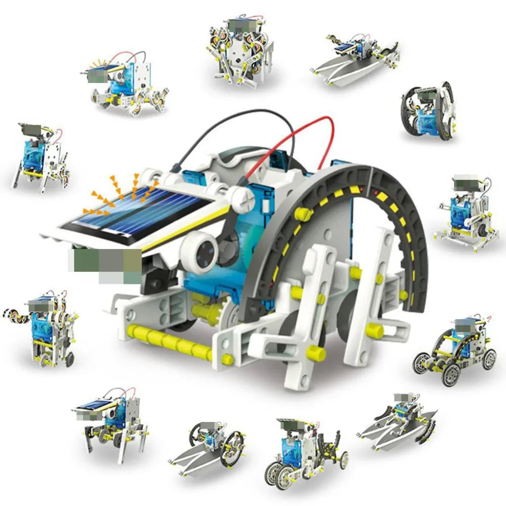 13-in-1 Solar Powered Robot Science Kit DIY Educational Building Blocks Toy for Kids