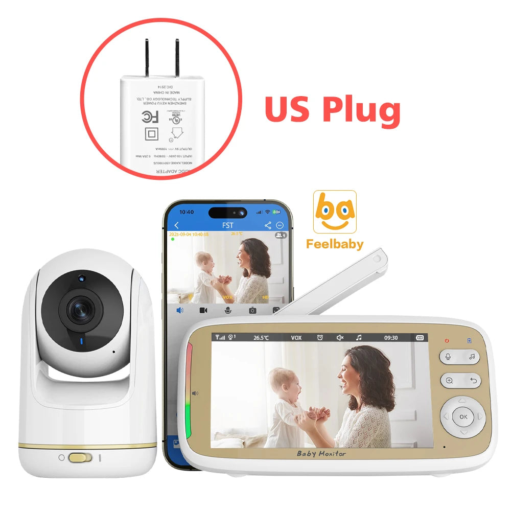 CowLost | 5-wireless-baby-monitor-3x-zoom-ptz-camera-feelbaby-app-and-full-color-ips-lcd-monitor-dual-control-security-camera-babysitter |21
