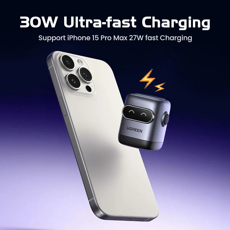 CowLost | ugreen-30w-gan-charger-2nd-gen-robot-qc4-0-3-0-pps-pd3-0-fast-charger |4