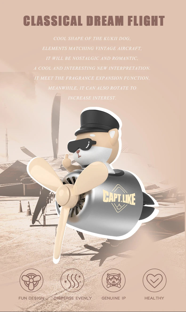 CowLost | product_id-no-perfume-diy-rotating-propeller-pilot-dog-car-air-freshener-vent-clip |9