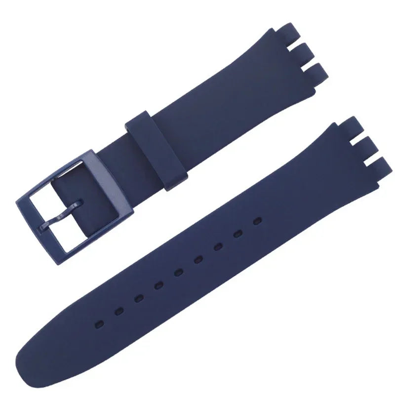 CowLost | product_id-waterproof-silicone-replacement-watch-strap-with-metal-pin-buckle-for-swatch-16-17-19-20mm-unisex |33
