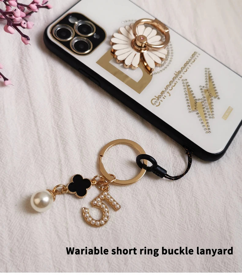 CowLost | activewear-pants-womens-short-phone-lanyard-with-woven-pearl-pendant-bracelet |15