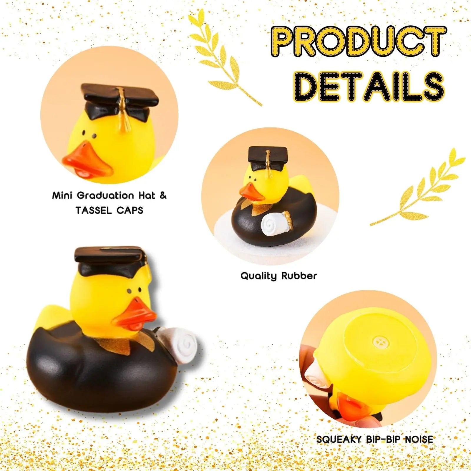 CowLost | product_id-graduation-rubber-duck-sets-with-candy-boxes-and-yellow-tassel-6-12-24-bulk-grad-party-favors |3