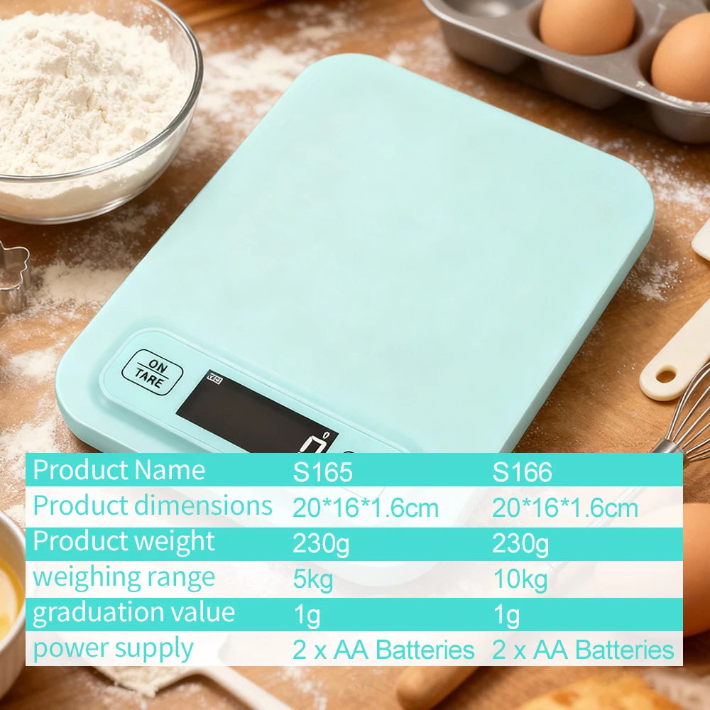 Mini Digital Kitchen Scale 5kg/1g & 10kg/1g Precision Electronic Food & Baking Scale