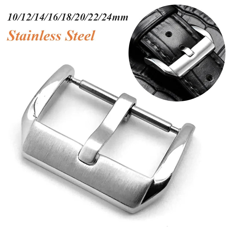 CowLost | watch-bands-product_id-stainless-steel-watch-pin-buckle-10-24mm-brushed-silver-gold-black-strap-clasp-accessories |1