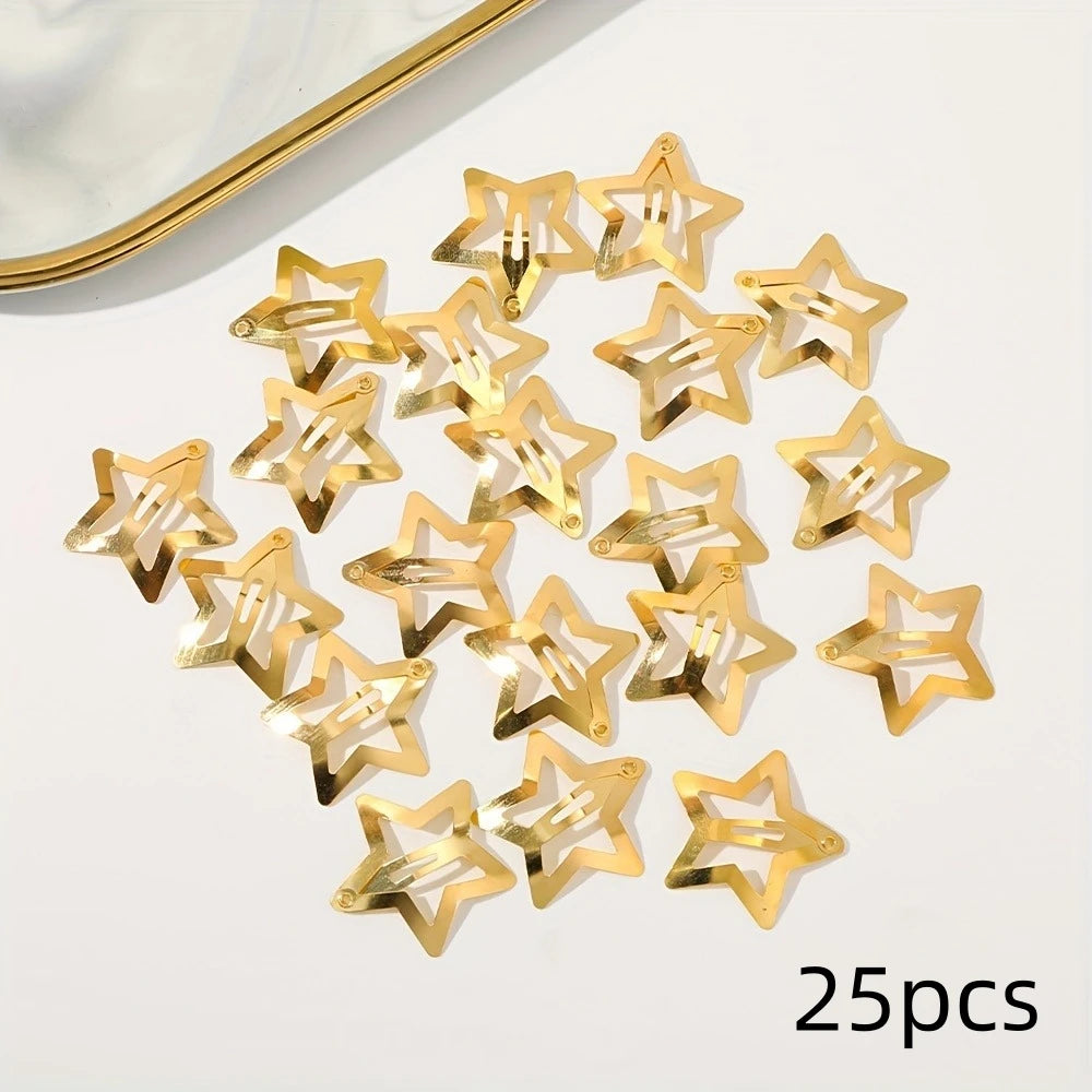 CowLost | 2-100pcs-star-hair-clips-for-girls-filigree-star |11