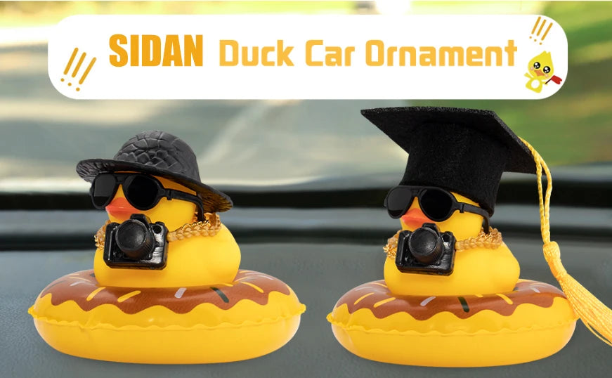 CowLost | product_id-duck-car-dashboard-rubber-duck-with-mini-hat-swim-ring-necklace-sunglasses-ornament |7