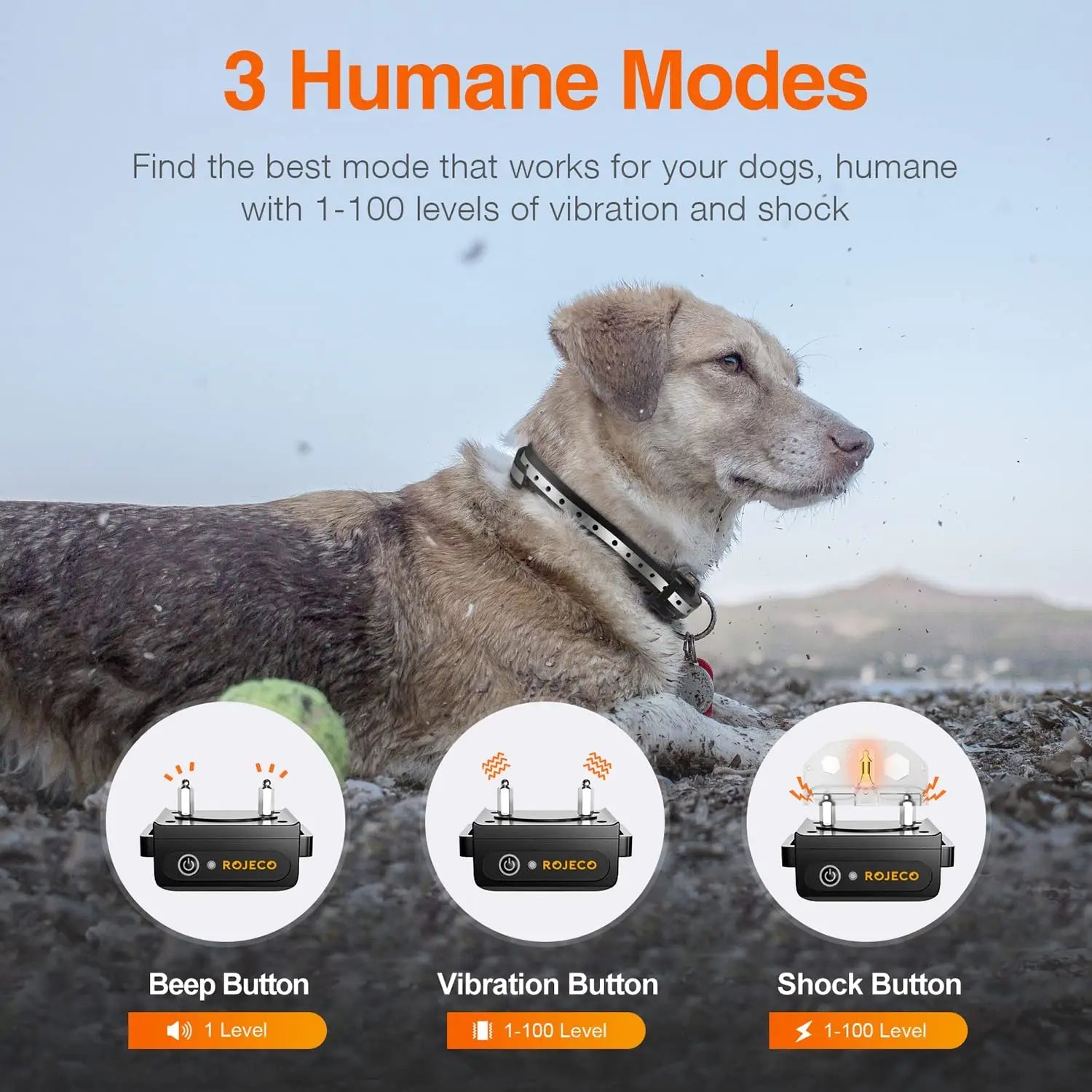 CowLost | dog-diapers-rojeco-1000m-waterproof-electric-dog-training-collar-with-remote-control |8