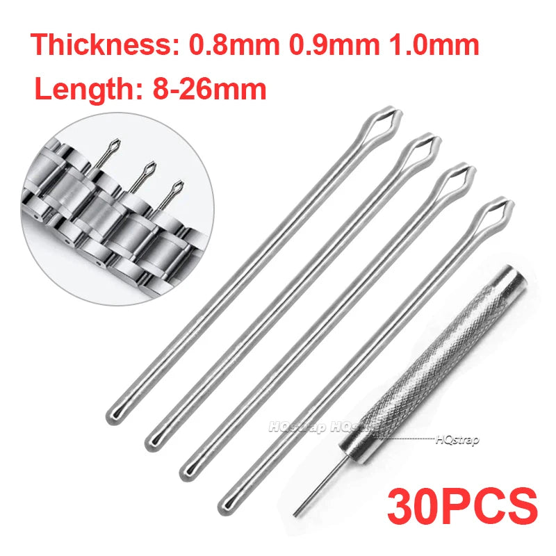 CowLost | product_id-30pcs-stainless-steel-watchband-link-pins-split-bars-0-8-1-0mm-for-8-26mm-bracelets |7