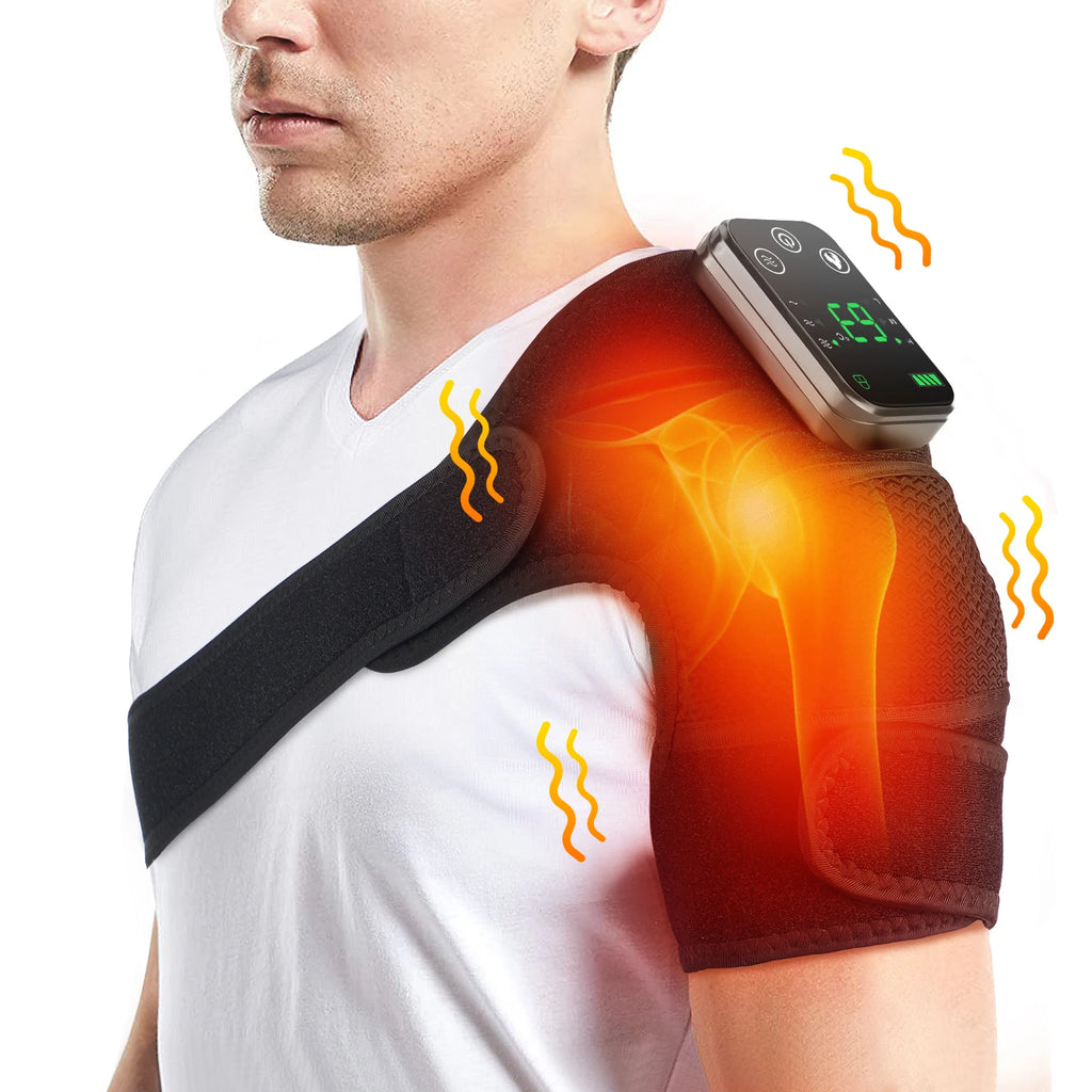 CowLost | shoulder-brace-belt-rechargeable-heating-vibration-shoulder-support |7
