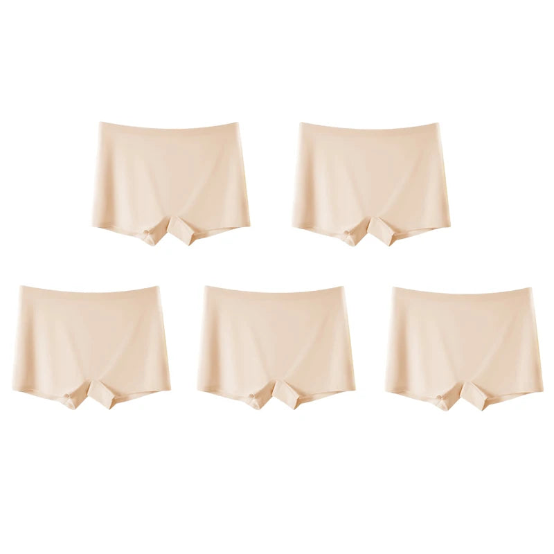 CowLost | product_id-fallsweet-5pcs-womens-seamless-mid-rise-boyshort-panties-for-daily-wear-sports |10