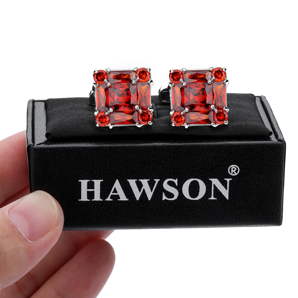 CowLost | clothing-accessories-trendy-zircon-square-cufflinks-for-men |12