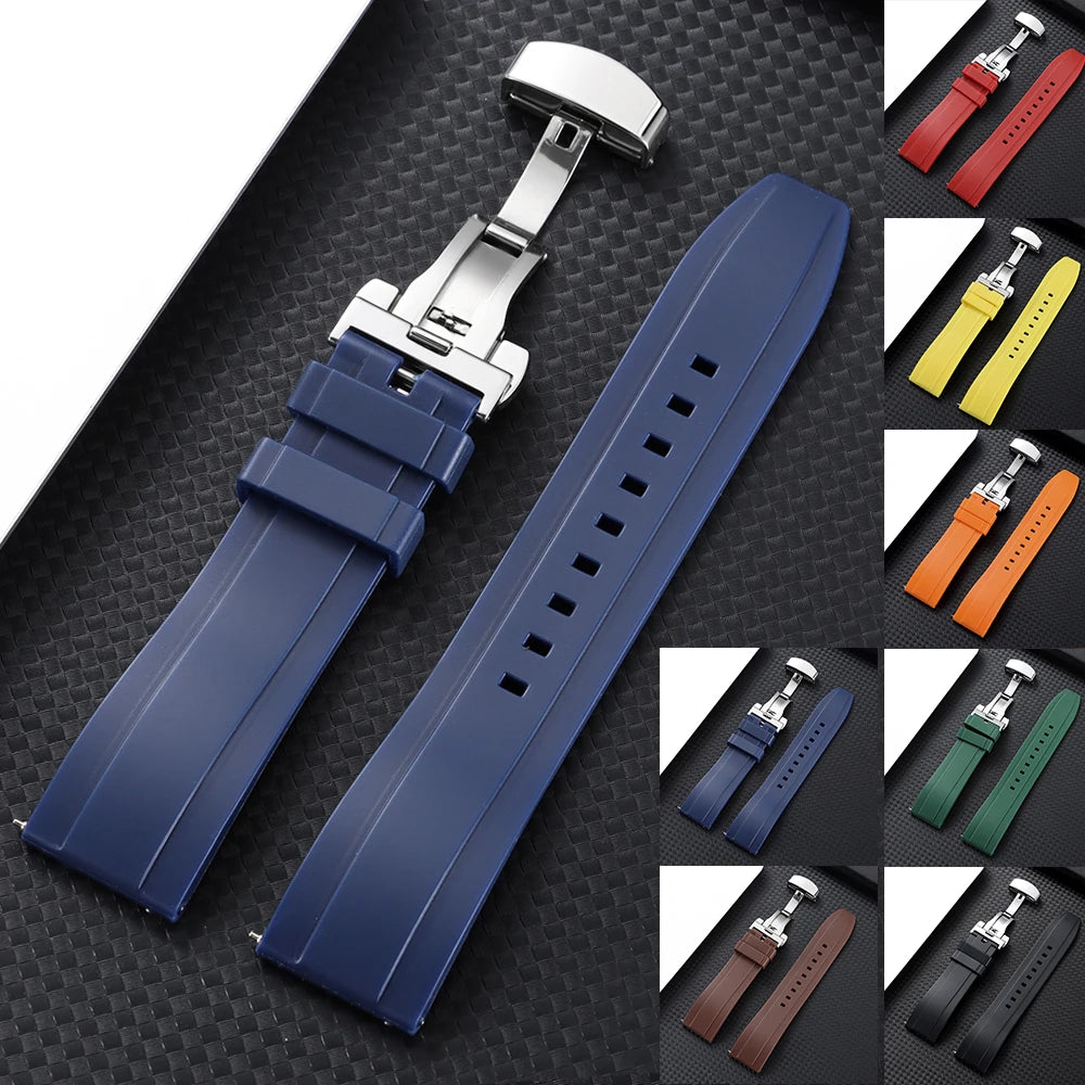 CowLost | watch-bands-product_id-waterproof-silicone-quick-release-watchband-20-24mm-for-seiko-with-butterfly-buckle-black-blue |1