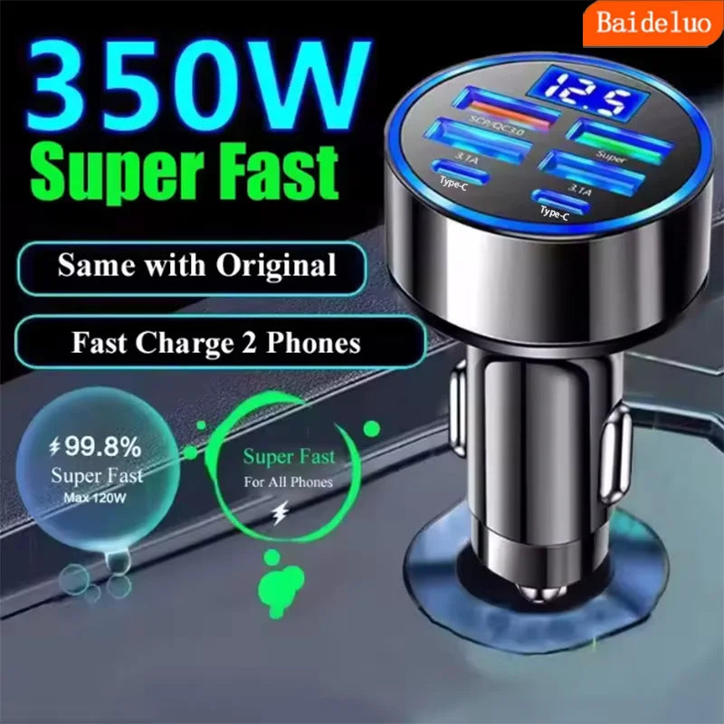 CowLost | product_id-350w-usb-c-car-charger-pd-qc3-0-fast-charge-adapter-for-iphone-samsung-huawei-xiaomi |1
