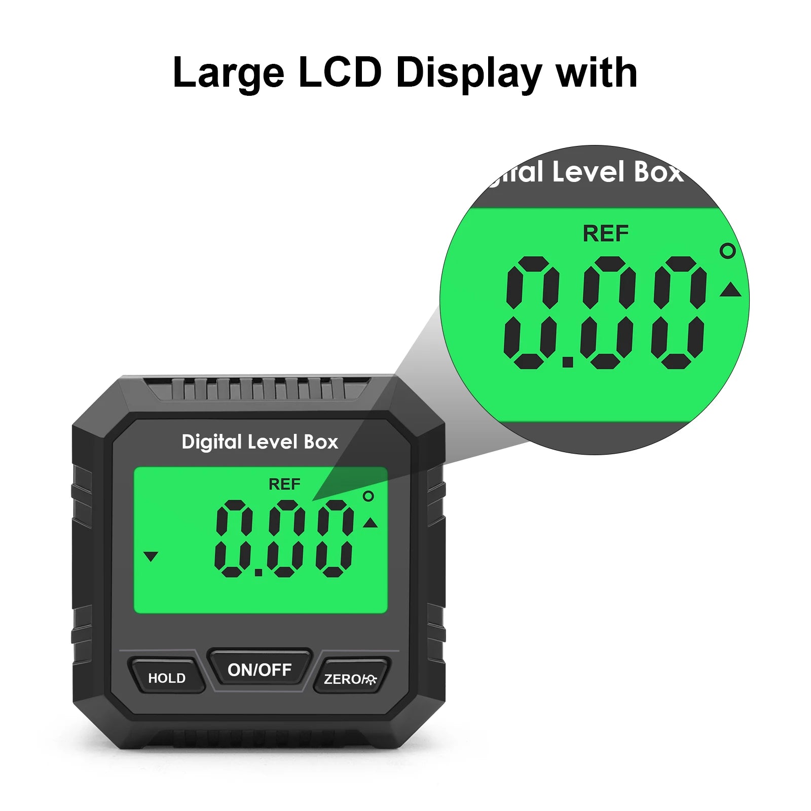 Mini Digital Magnetic Protractor Inclinometer 360° Angle Gauge with Backlight