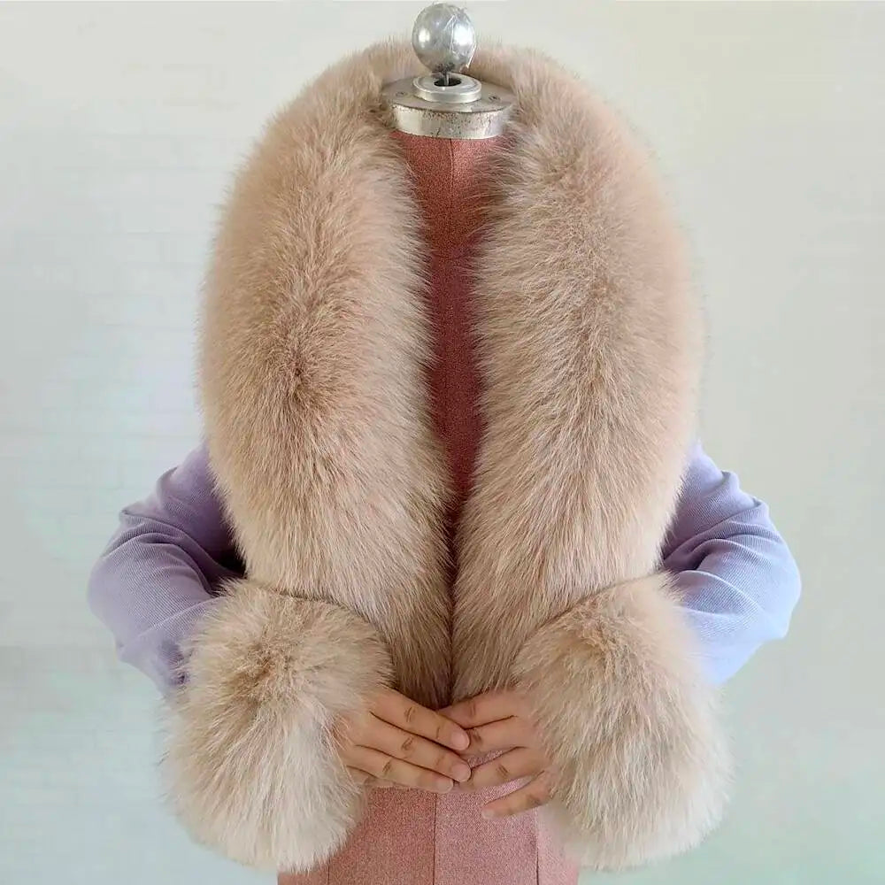 CowLost | winter-natural-fox-fur-scarf-and-cuff-set |49