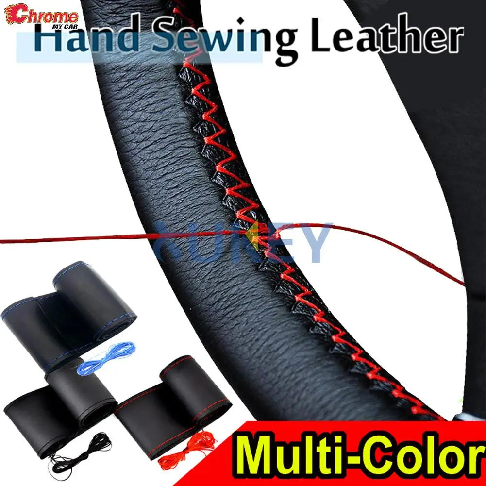 CowLost | 38cm-universal-leather-steering-wheel-cover |1