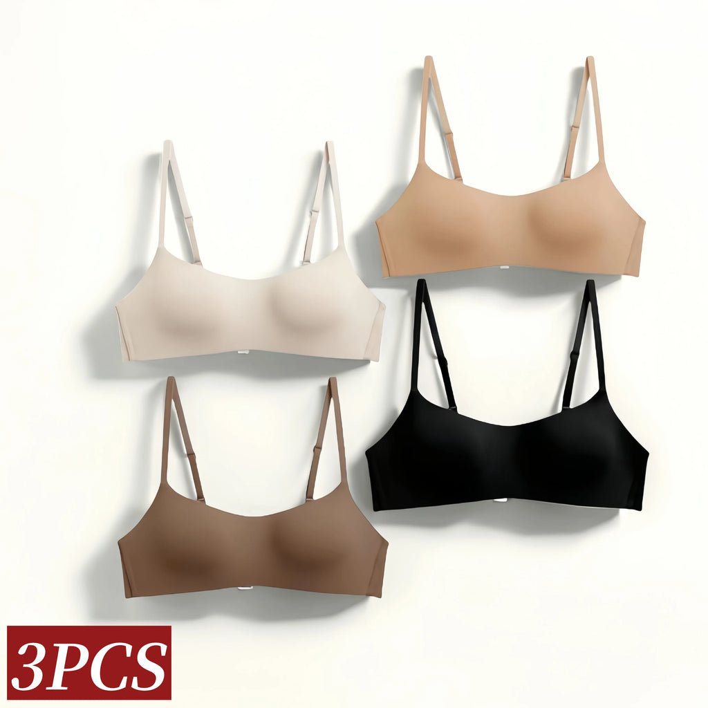CowLost | product_id-3pcs-seamless-wire-free-1-2-cup-push-up-bras-with-back-closure-for-women |2