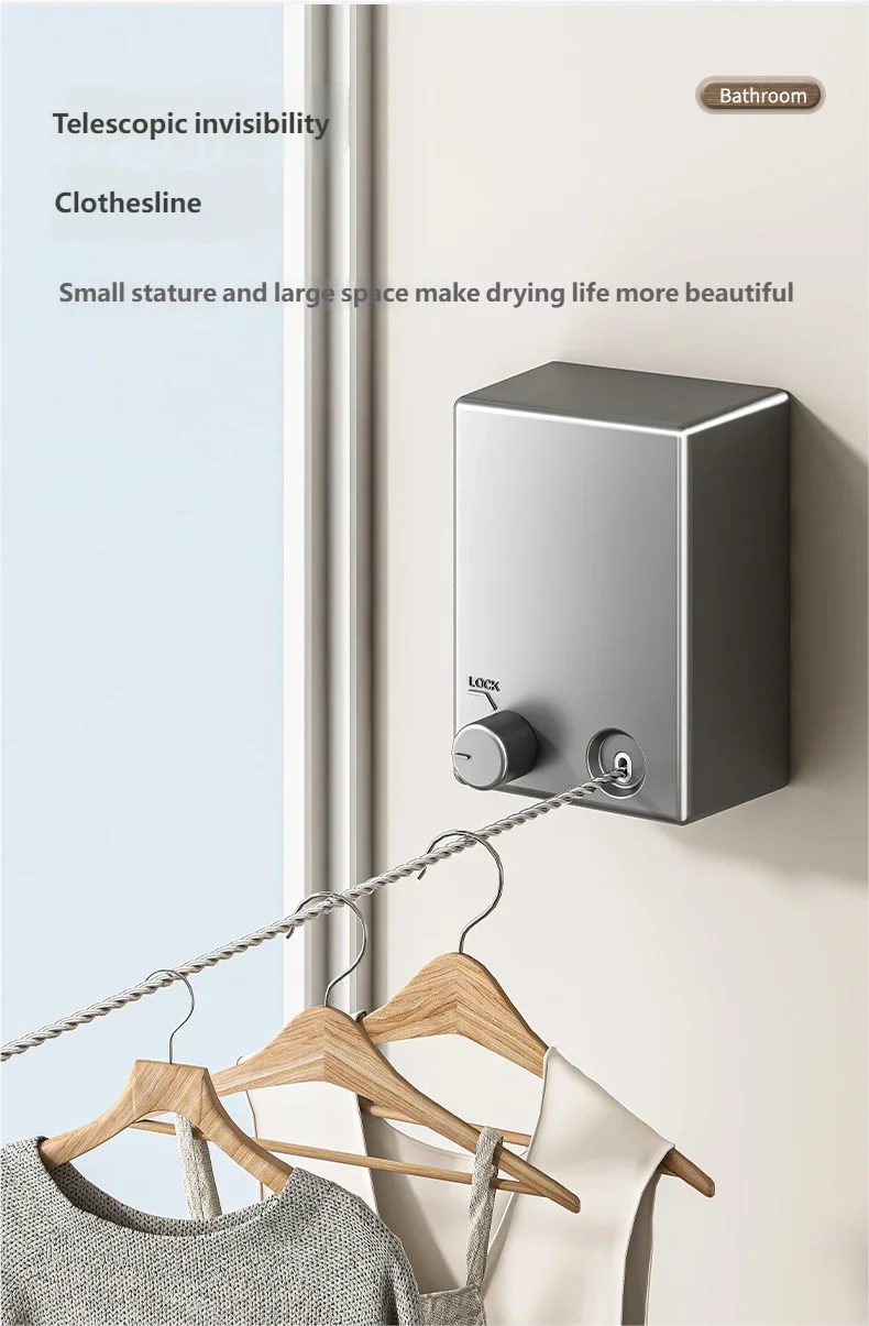 CowLost | paint-product_id-retractable-stainless-steel-space-saving-clothesline-drying-rack |7