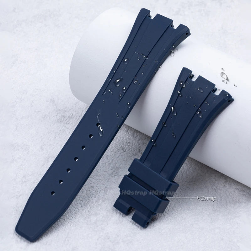 CowLost | product_id-26-27mm-waterproof-soft-silicone-strap-with-link-pin-for-ap-royal-oak-ga2100-ga-2110-replacement-watchband |8