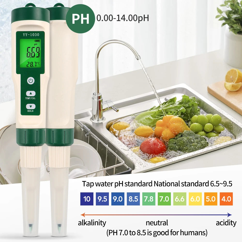 Digital PH Meter with Backlight for Food, Soil, Cosmetic, Cheese, Meat, Fruit, Dough Testing