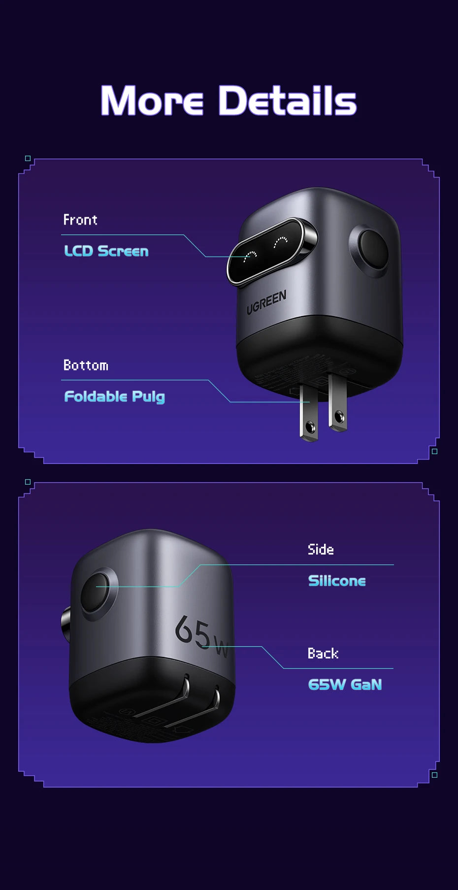 CowLost | ugreen-65w-30w-gan-charger-robot-design-pd3-0-qc4-0-3-0-pps-fast-charger |18