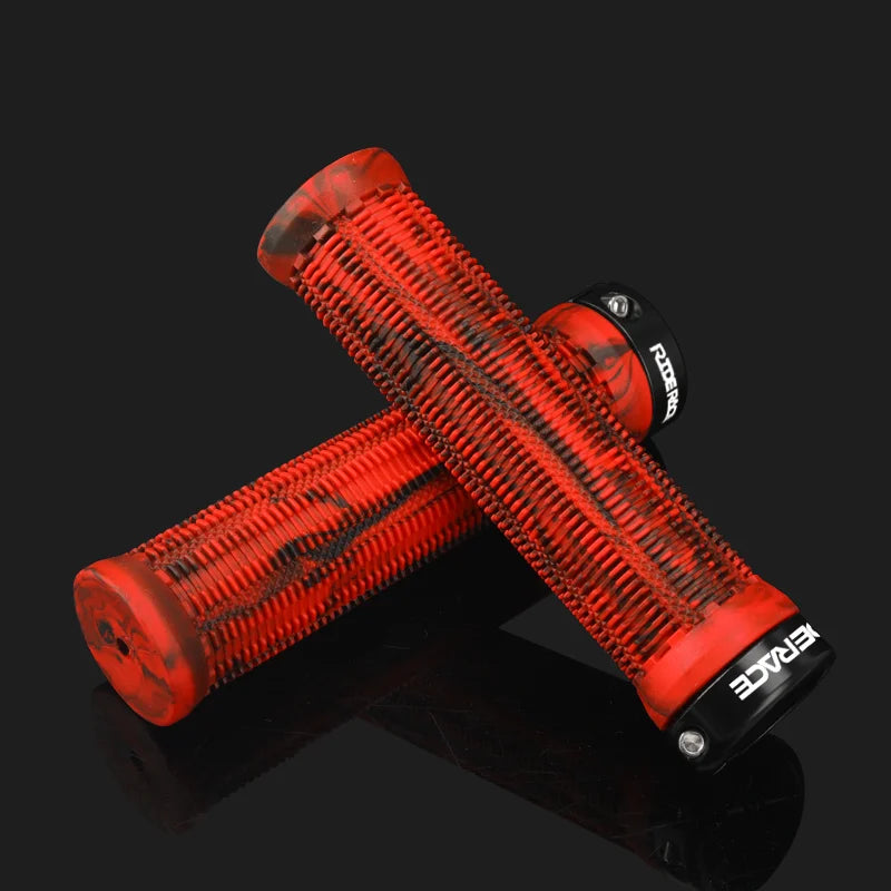 CowLost | riderace-bicycle-grips-lock-on-mountain-bike-handle-bar-cover-ergonomic-mixed-color-shockproof-tpr-rubber-cycling-handlebar-grip |5