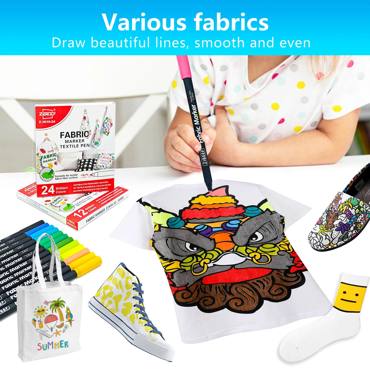 CowLost | markers-product_id-12-24-color-permanent-fine-tip-fabric-markers-for-clothes-bags-textile-canvas |4