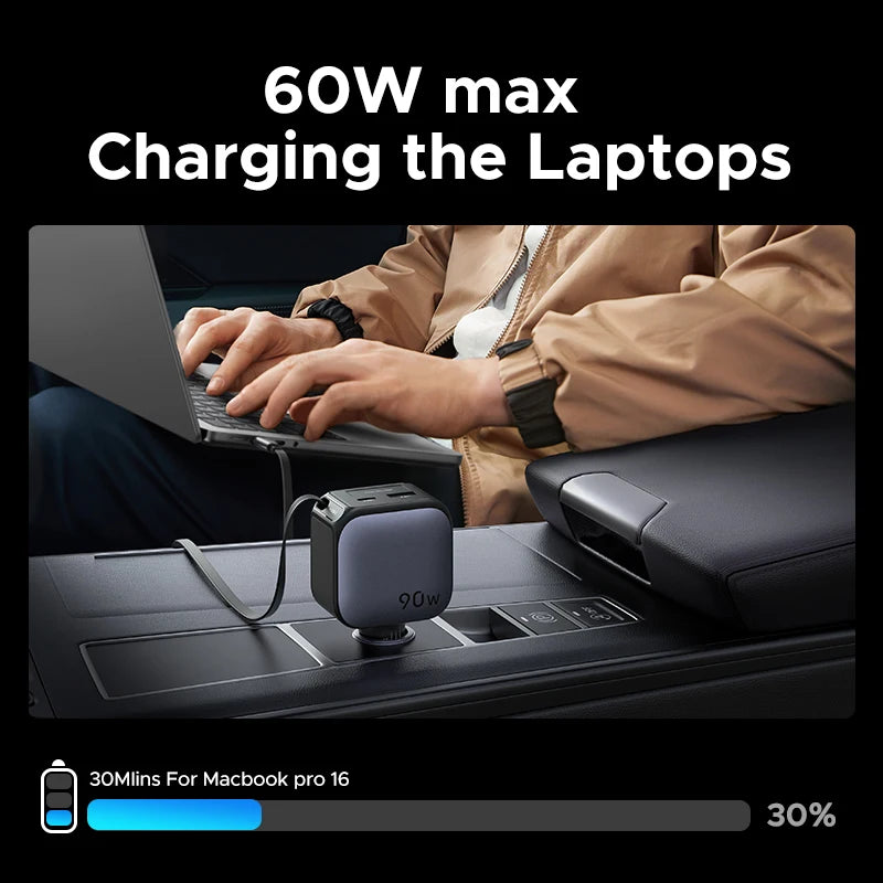CowLost | ugreen-145w-90w-60w-car-charger-3-usb-c-1-usb-a-ports |6
