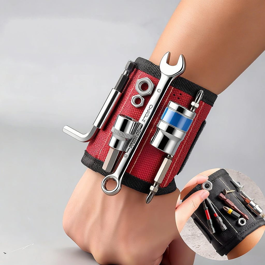 CowLost | product_id-magnetic-wristband-tool-holder-for-screws-nails-and-drill-bits-with-strong-magnets |2