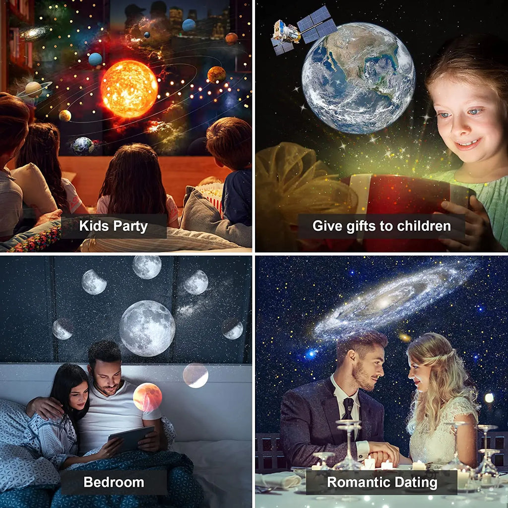 Mexllex HD Starry Sky Globe LED Galaxy Projection Night Light for Bedroom Party Gift