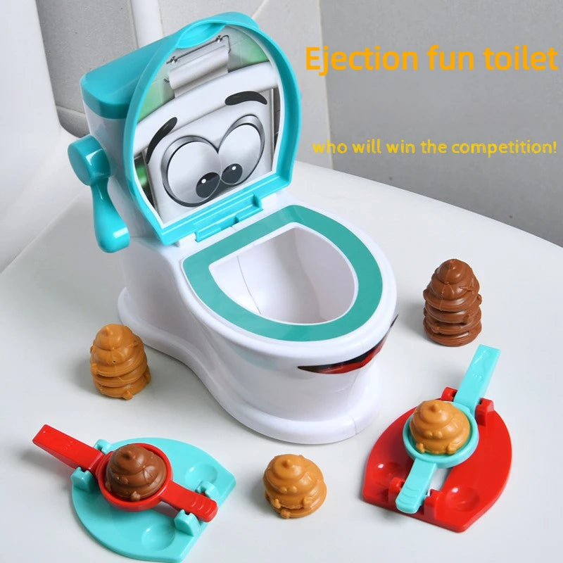 Mini Toilet Anti-Stress Two-Person Interactive Catapult Shooting Game