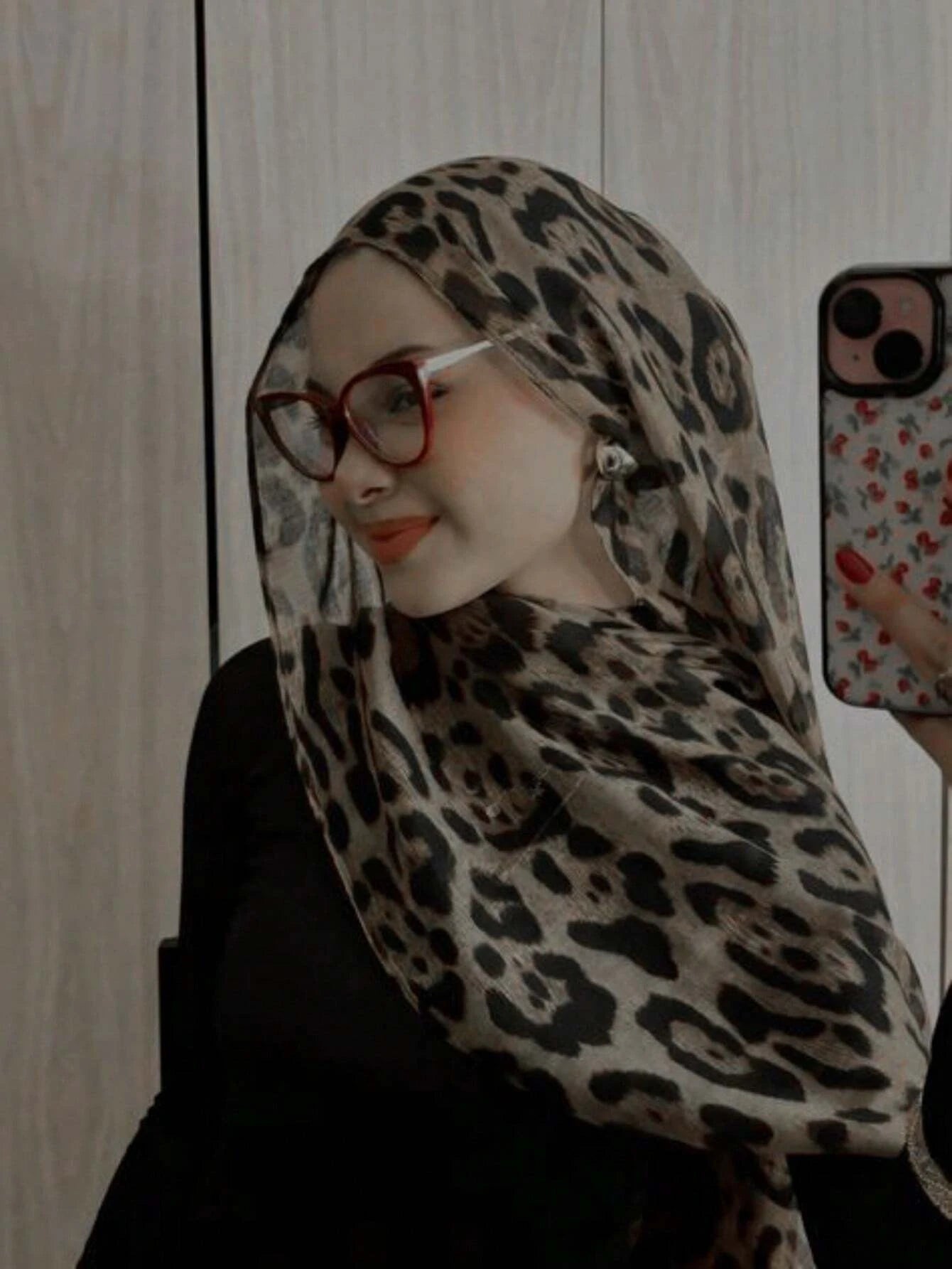 1PC Women's Scarves Bohemian Leopard Print Hijab Scarf