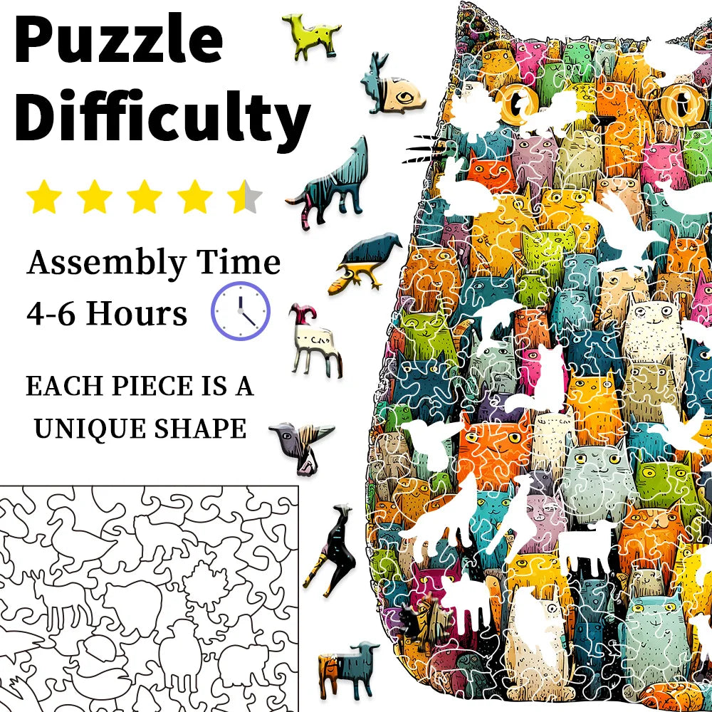 CowLost | product_id-colorful-cat-wooden-jigsaw-puzzle-large-unique-shape-difficulty-5 |5