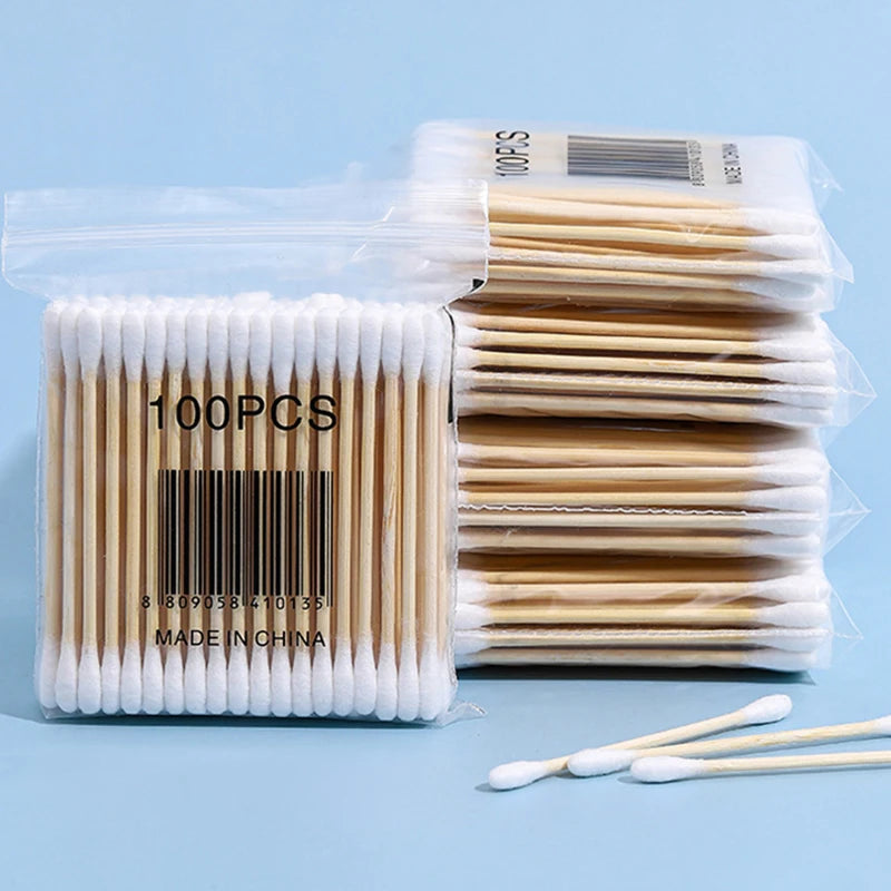 CowLost | 500pcs-double-head-wood-cotton-swab-nose-ears-cleaning |23
